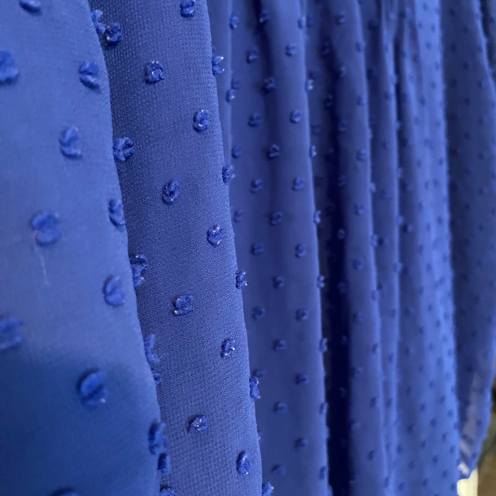 Charter Club Royal Blue Textured Blouse - Picture 3 of 6
